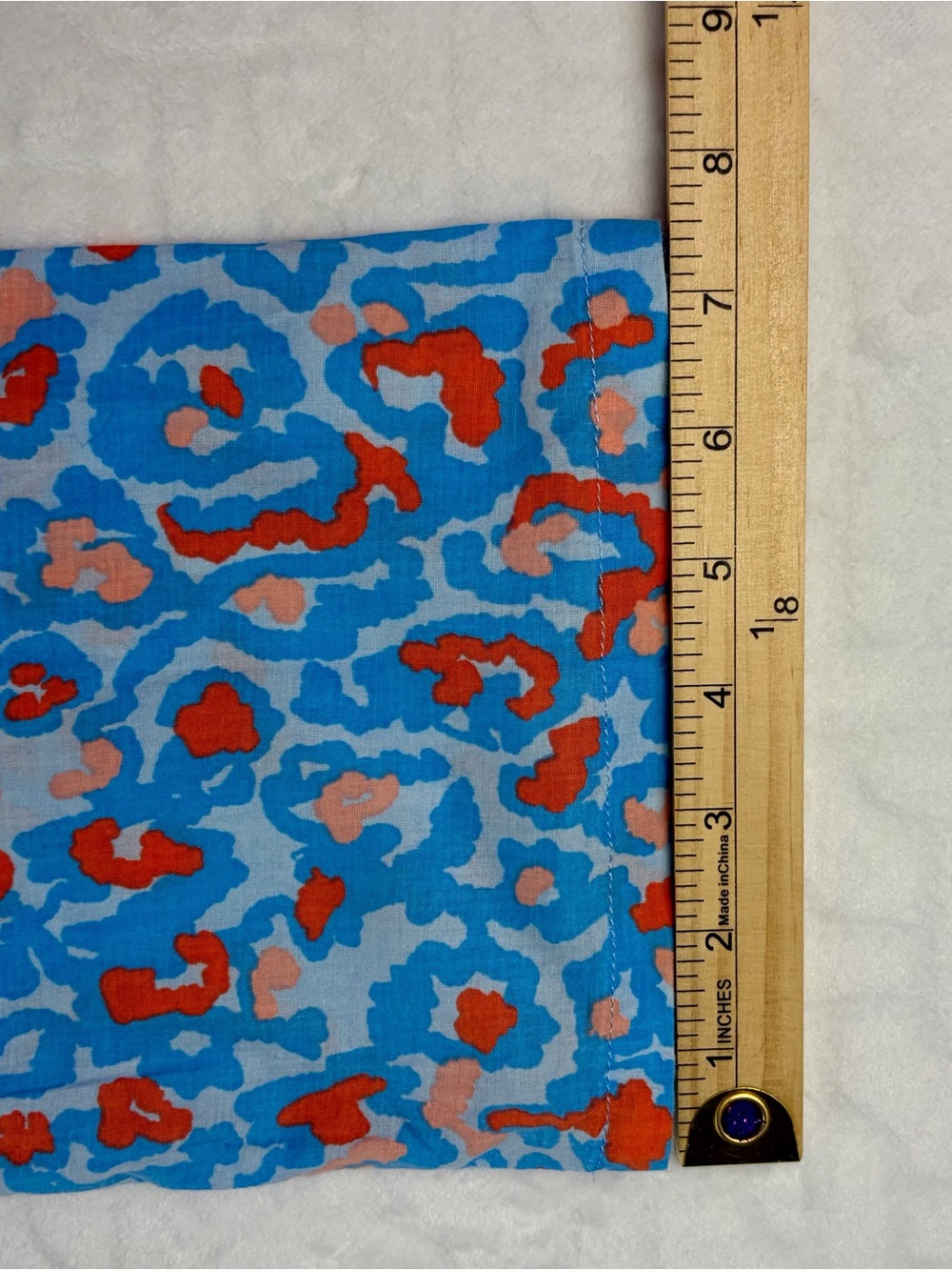 Mud Pie 100% cotton tunic style dress blue and orange cheetah print Size L - Picture 10 of 10